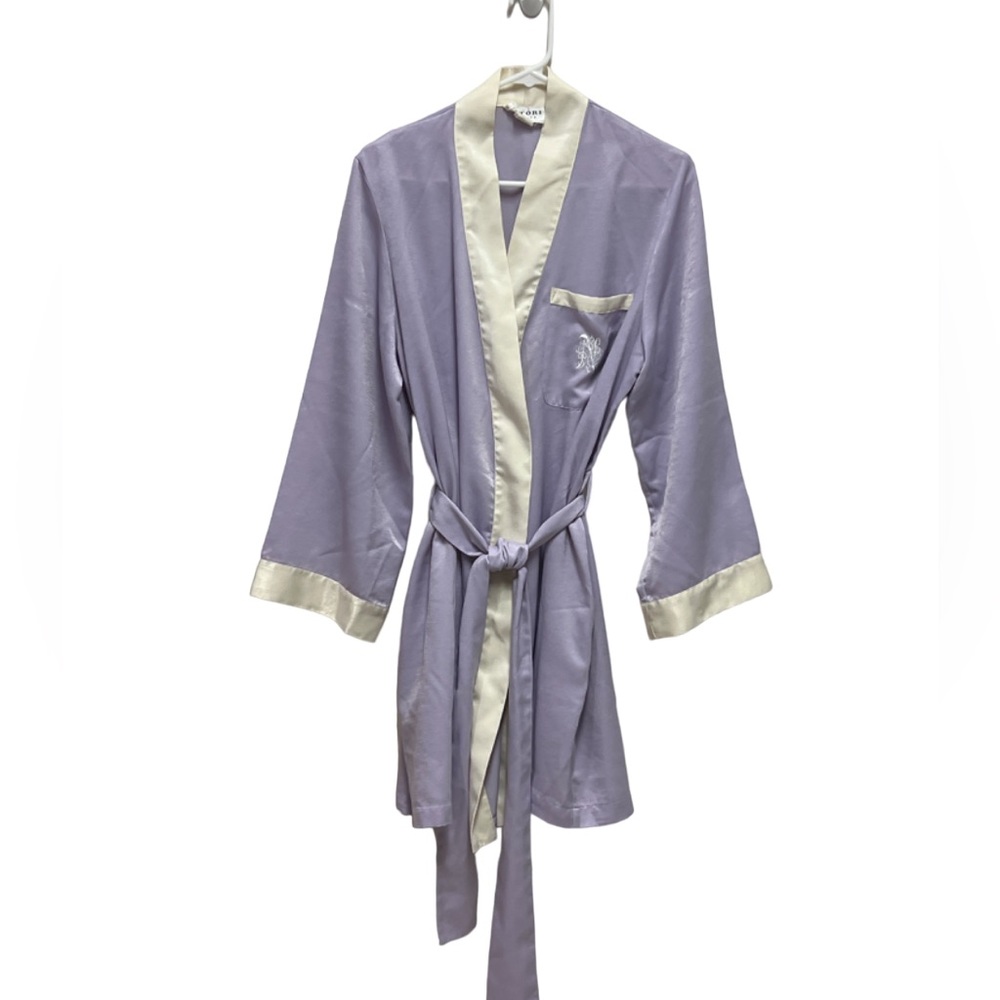 Vintage Natori Classic silky polyester kimono robe lavender women’s small